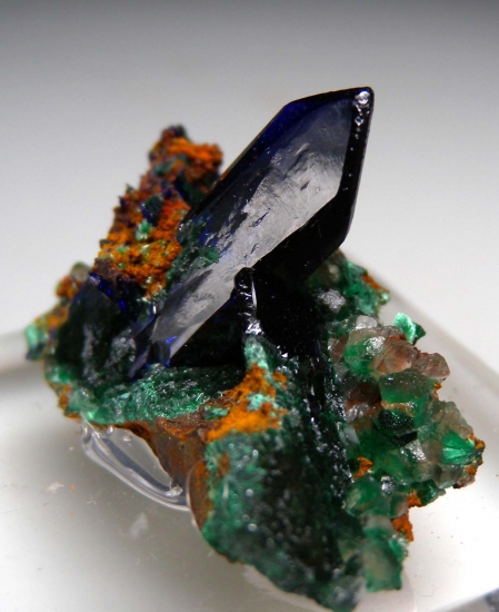 Azurite with Malachite from Christiana Mine, Lavrion District Mines, Lavrion District, Attiki Prefecture, Greece [db_pics/pics/mk652b.jpg]