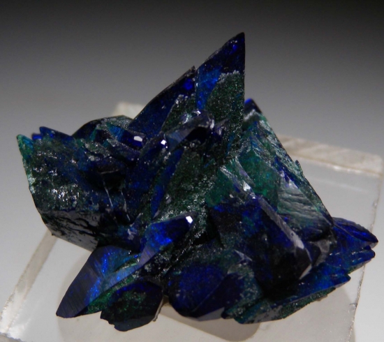 Azurite with Malachite from Milpillas Mine, Cuitaca, Sonora, Mexico [db_pics/pics/mk653c.jpg]