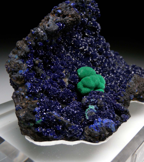 Malachite on Azurite from Bisbee, Cochise Co., Arizona, USA [db_pics/pics/p382b.jpg]
