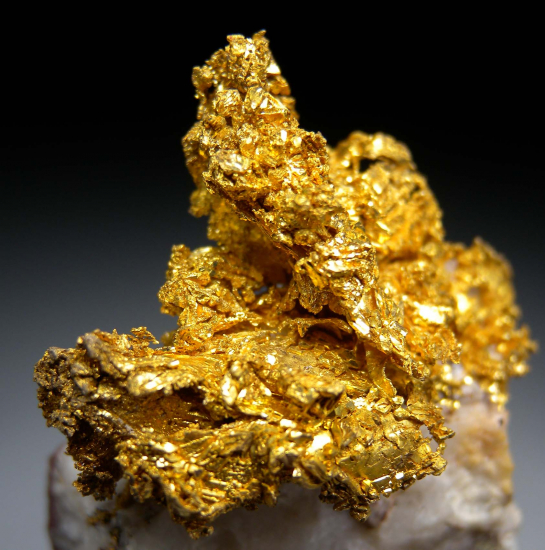 Gold on Quartz from Round Mountain Mine, Nye County, Nevada, USA [db_pics/pics/p384b.jpg]
