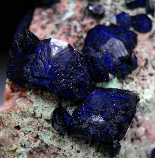 Azurite with Malachite from Milpillas Mine, Cuitaca, Sonora, Mexico [db_pics/pics/p564e.jpg]