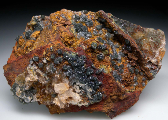 Scorodite with Selenite from Mina Oujela, Mapimi, Durango, Mexico [db_pics/pics/p592a.jpg]