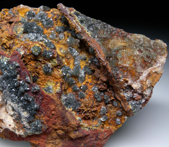 Scorodite with Selenite from Mina Oujela, Mapimi, Durango, Mexico [db_pics/pics/p592b.jpg]