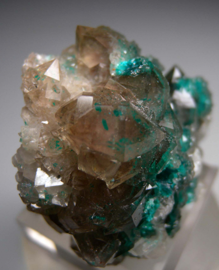 Dioptase in Quartz from Sanda Mine, Pool Department, Republic of Congo [db_pics/pics/p721c.jpg]