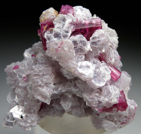 Tourmaline on Lepidolite from Jonas Mine, Itatiaia, Minas Gerais, Brazil [db_pics/pics/p986b.jpg]