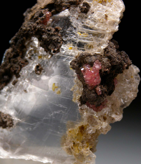 Shigaite in Selenite, Rhodochrosite from N'Chwanning Mine, Kuruman, South Africa [db_pics/pics/r103b.jpg]