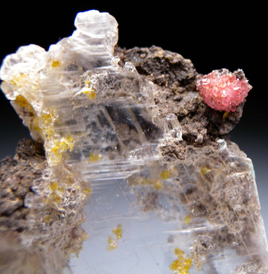 Shigaite in Selenite, Rhodochrosite from N'Chwanning Mine, Kuruman, South Africa [db_pics/pics/r103c.jpg]