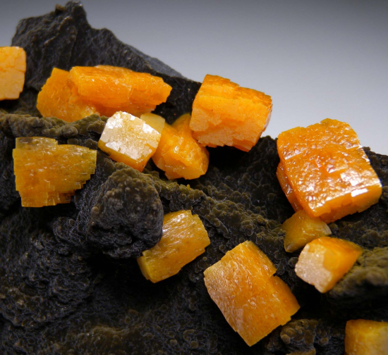 Wulfenite on Mottramite from Mina Ojuela, Mapimi, Durango, Mexico [db_pics/pics/r232c.jpg]