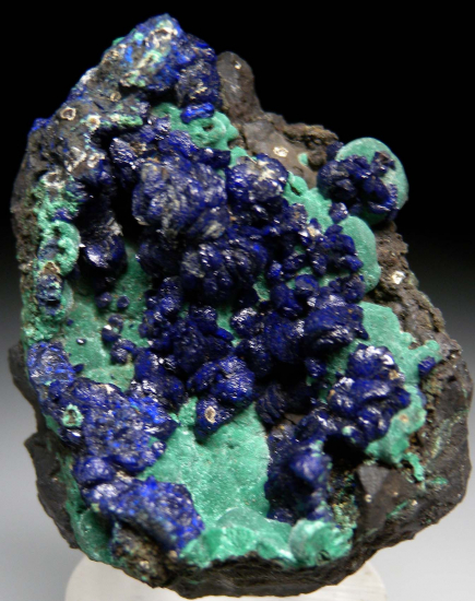 Azurite on Malachite from La Sal, San Juan Co., Utah, USA [db_pics/pics/r349a.jpg]