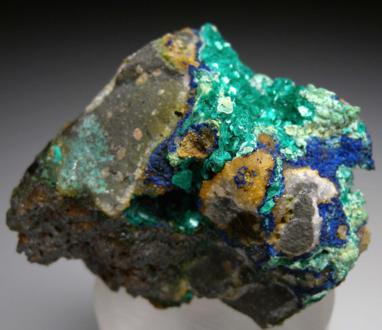 Chalcophyllite from El Teniente Mine, Rancagua, Cachapoal Province, O'Higgins, Chile [db_pics/pics/r391a.jpg]