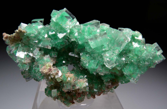 Malachite in Calcite with Duftite from Tsumeb, Namibia [db_pics/pics/r421a.jpg]