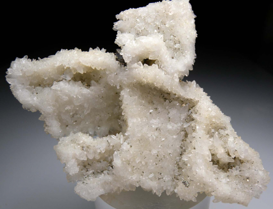 Pyrite on Quartz casts after Fluorite from Quiruvilca Mine, La Libertad, Peru [db_pics/pics/r434b.jpg]