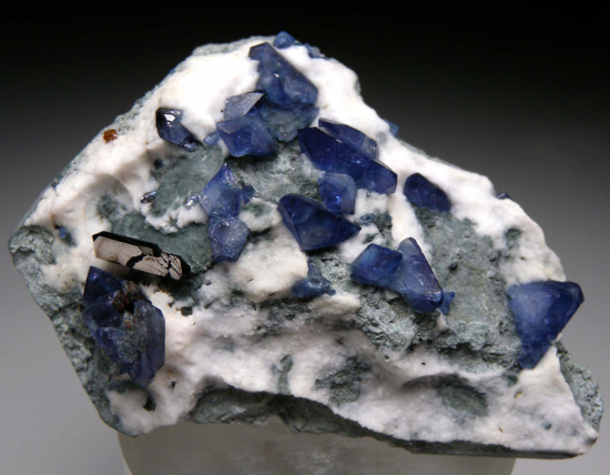 Benitoite, Neptunite, Joaquinite from Gem Mine, San Benito Co., California, USA [db_pics/pics/r463a.jpg]