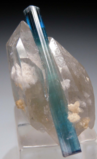 Indicolite on Quartz from Kunar Prov., Afghanistan [db_pics/pics/r582a.jpg]