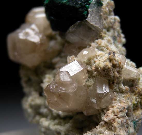 Cerussite with Malachite after Azurite from Tsumeb, Namibia [db_pics/pics/ts211b.jpg]