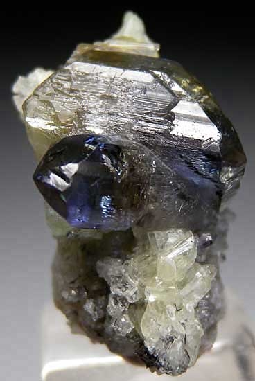 Tanzanite with Diopside from Merelani Hills, Arusha, Tanzania [db_pics/pics/tz132a.jpg]