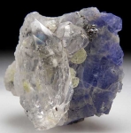 Quartz on Tanzanite with Prehnite from Merelani Hills, Lelatema Mtns., Arusha Region, Tanzania [AF758]